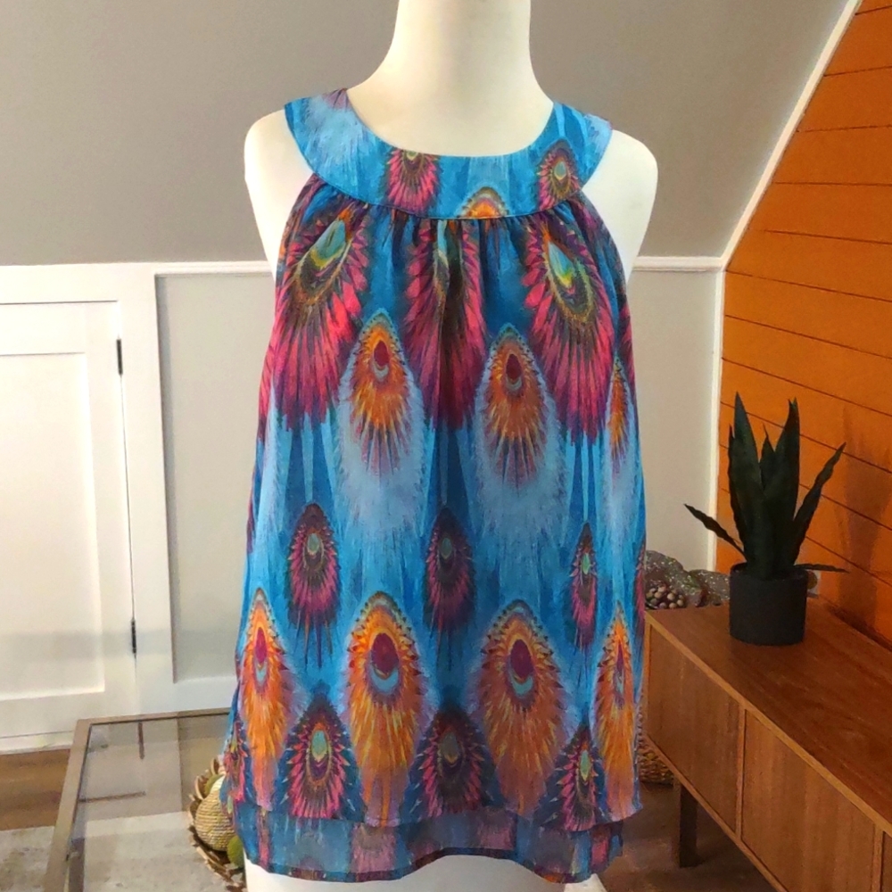 Feather halter top